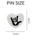 thumbnail image 2 of Sign Language Symbol for I Love You Deaf Sign Heart Pins, 2 of 3