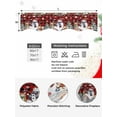 thumbnail image 5 of Christmas Fireplace Mantle Scarf, Snowman Poinsettia Pine Tree Red Black Plaid Mantel Cover Table Runner for Home Living Room Door Window, Indoor Outdoor Holiday Party Decor 17" x 60", 5 of 6