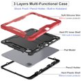 thumbnail image 3 of Dteck Case for iPad Pro 13 inch 2024,Heavy Duty Case 3 Layer Protection Shockproof Protective Cover Built-in Pencil Holder Kickstand for iPad Pro 13-in. (M4) 2024,Red, 3 of 7