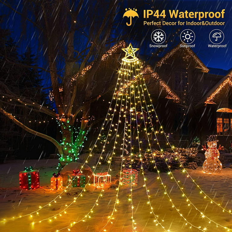 100-light M5 Warm White LED Net Lights, White Wire – Christmas
