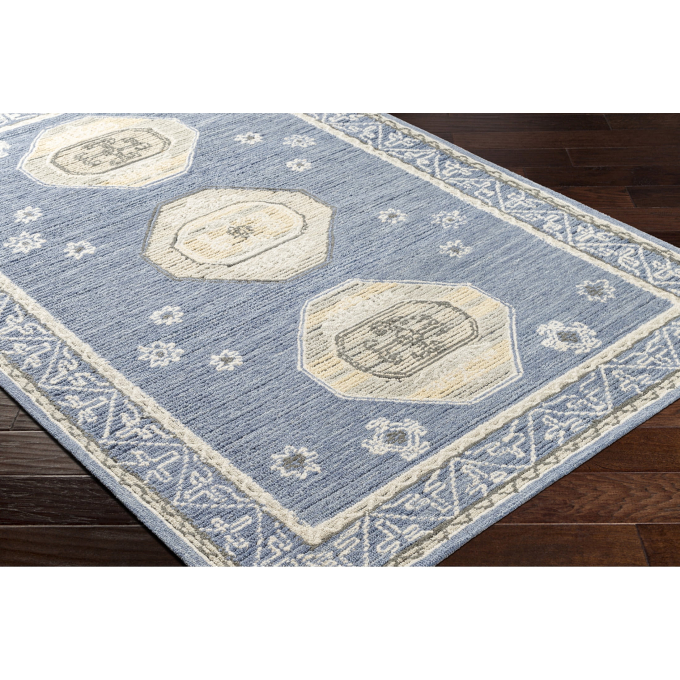 Livabliss Wool Rugs for Living Room, 2x3 Addyson Traditional Medium Gray Area Rug, Bedroom Dining Room Home Decor Handmade Carpet (2' x 3')