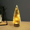 thumbnail image 6 of Artificial Christmas Tree,Artificial Christmas Tree for Xmas Home,Flocked Christmas Tree with LED Light, Hanging Ornaments for Mini Xmas Tree Christmas Decoration(Gold), 6 of 8