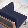 thumbnail image 4 of Modway Clearwater Teak Wood and Fabric Outdoor Corner Chair in Gray/Navy, 4 of 8