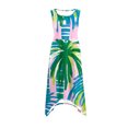 thumbnail image 6 of Ruimatai Women's Floral Coconut Print Sleeveless Tank Dress with Pockets, Casual Beach Summer Round Neck Sundress, Lightweight Comfortable Polyester Dress, 6 of 7
