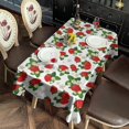 thumbnail image 2 of Red Strawberry Plants Fruit Flower White Rectangle Tablecloth 60"x102",Waterproof Polyester Rectangle Table Cloth, Wipeable Spillproof Polyester Tablecloth for Dining, Camping, Indoor and Outdoor, 2 of 6