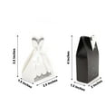 thumbnail image 3 of Efavormart 50 Pc Set | Wedding Dress & Tuxedo Shower Party Favor Candy Gift Boxes with Ribbon Ties, 3 of 11
