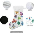 thumbnail image 3 of GZHJMY Christmas Stockings 2PCS,Cute Robots Big Xmas Stockings Gift Decorations and Party Supplies,Used for Fireplace Decoration Socks Christmas Tree Decoration, 3 of 7