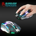 thumbnail image 4 of Mistaha Souris Sans Fil Rétroéclairée RGB avec DPI Réglable et Batterie Rechargeable - Gris, 4 of 6
