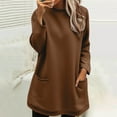 thumbnail image 3 of VISALY Pullover Sweatshirt for Womens Plus Size Sweatshirts Fall Fleece Pullover Long Sleeve Shirts Round Neck Casual Warm Cute Sweatshirts Long Tops Winter Coffee Xxl, 3 of 5