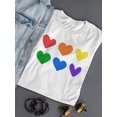 thumbnail image 3 of Colorful Hearts Pride Design Tee T-shirt Women's, 3 of 3