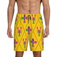 thumbnail image 1 of Fotbe Mardi Gras Crayfish and Fleur de lis Pantalones Cortos de Pijama para Hombre, Ropa de Dormir, Pantalones de Pijama Cortos para Hombre-X-Large, 1 of 6