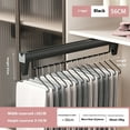thumbnail image 2 of HUISZJ Retractable Clothes Storage Hanger, Heavy Duty Pull Out Trouser Rack, Space Saving Mounted Rail for Closet Cabinet Organization, 2 of 10