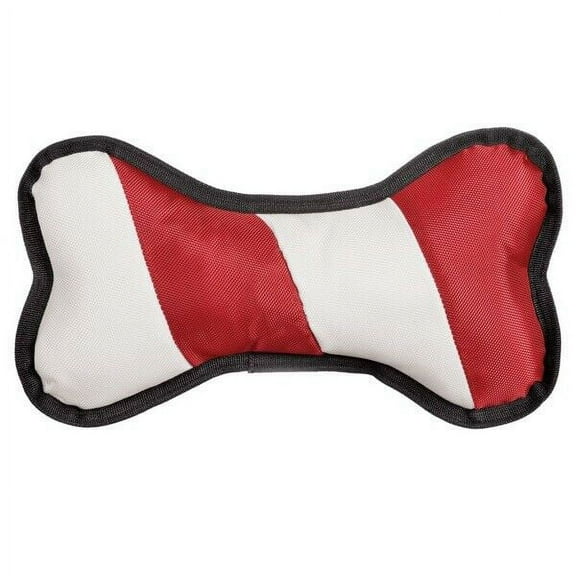 Holiday Squeak Big Dog Toys Peppermint Stripe Candy Cane Bone or Stocking 12.5" (Bone)