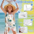 thumbnail image 6 of Jiueut Floral Print Girls One Piece Swimsuit with Mesh Cover Up Girls Bathing Suit with Adjustable Straps Quick Dry Swimwear, 6 of 7
