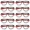 Black/Red, variant on 10PK Men Women Multifocus No Line Progressive Reading Glasses Multifocal Readers