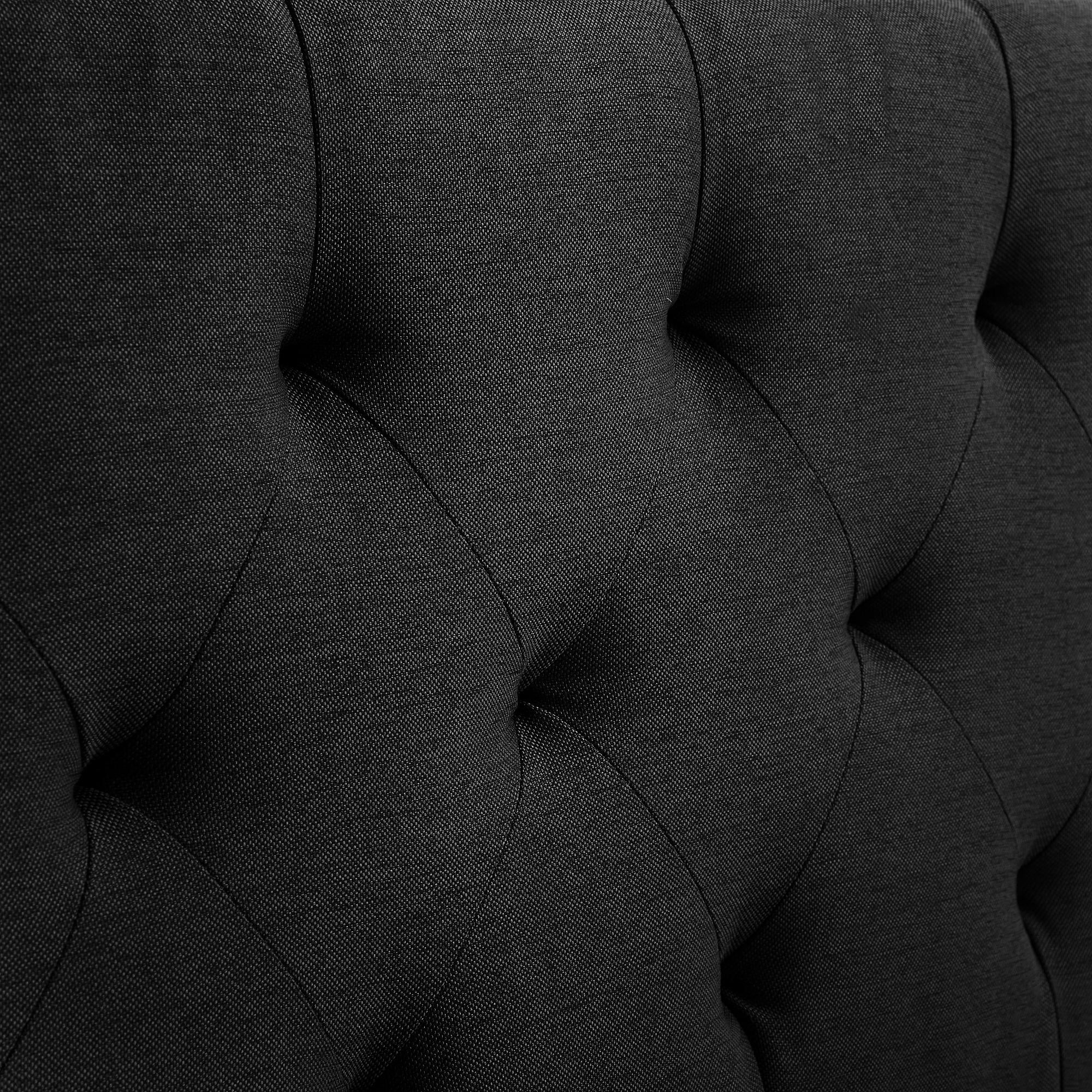 Rest Haven Eugene Diamond Tufted Upholstered Headboard, King/California King, Black