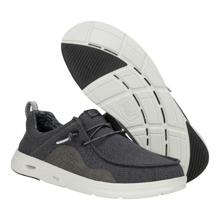 HEYDUDE Wally Hey2O Mesh Black/Monument Grey Size 8, Men display picture 1