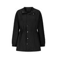 thumbnail image 5 of Black*Friday ChaoHeng Womens Lightweight Jackets Women's Solid Color Zip Front Trench Coat,Mid Length Belted Jacket for Commute, 5 of 9
