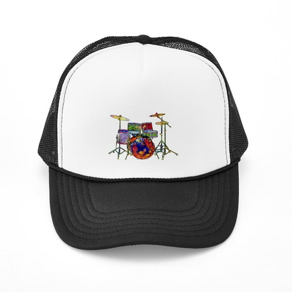 CafePress - Wild Drums - Adjustable Unisex Printed Trucker Hat with Mesh Back
