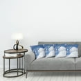 thumbnail image 3 of Ambesonne Winter Throw Pillow Cover 4 Pack, Snowboarder Mountaintop, 18", Blue White, 3 of 7
