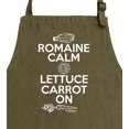 thumbnail image 2 of ThisWear Romaine Calm Lettuce Carrot On Funny Apron for Kitchen Cooking Two Pocket Apron for Women and Men Military Green, 2 of 7