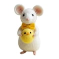 thumbnail image 1 of Mice Needle Felting Starter Kit, Felt Hanging Wool Easter Mouse Figurine, Wool Felt Mouse Craft Kit for Easter Basket Filler Spring Home Kitchen Room Window Party, 1 of 7