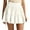 White, variant on WTOBBY Women's Smocked Floral High Waist Skort with Built-in Shorts, Summer Beach A-Line Pleated Skirt with Elastic Waist, Casual Short Length for Active Wear,Beige L
