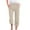 Khaki, variant on Mrat Womens Capris Pants Workout Sweatpants Cargo Capris Pants Solid Color Ladies' Cropped Pants Straight Hiking Capris for Women Pink XXL