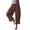 Coffee, variant on Women's Casual Bloomer Pants Ruffled Lace Trim Drawstring Lounge Pants Wide Leg Harem Pants Women With Pockets Red M