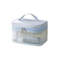 thumbnail image 1 of Deeceymbur Waterproof PVC Compact Travel Toiletry Bag with Handle for Cosmetics Makeup Accessories Storage, 1 of 6