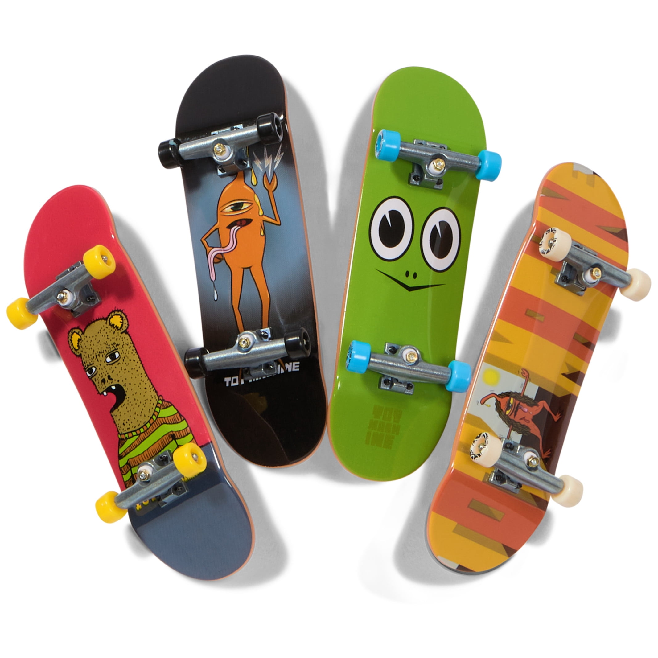 Tech Deck, Ultra DLX Fingerboard 4-Pack, Toy Machine Skateboards