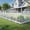 30"H x 56.5" W (Scallop), variant on (2 Panels) No Dig Fence Panel Kit, Vinyl Section, White Vinyl Fence for Yard, Temporary Barrier for Backyard, White Picket Garden Border, DIY