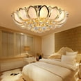 thumbnail image 6 of GMizon 24 inch modern gorgeous lotus ceiling light, equipped with remote control high-end 8 bedroom pendant lights, dining room lighting fixtures (gold), 6 of 10