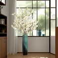 thumbnail image 5 of 4 Pcs Artificial Cherry Blossom Flowers Bulk Silk Faux Flowers Real Touch Bouquet for Christmas Halloween Home Wedding Decoration(White), 5 of 5
