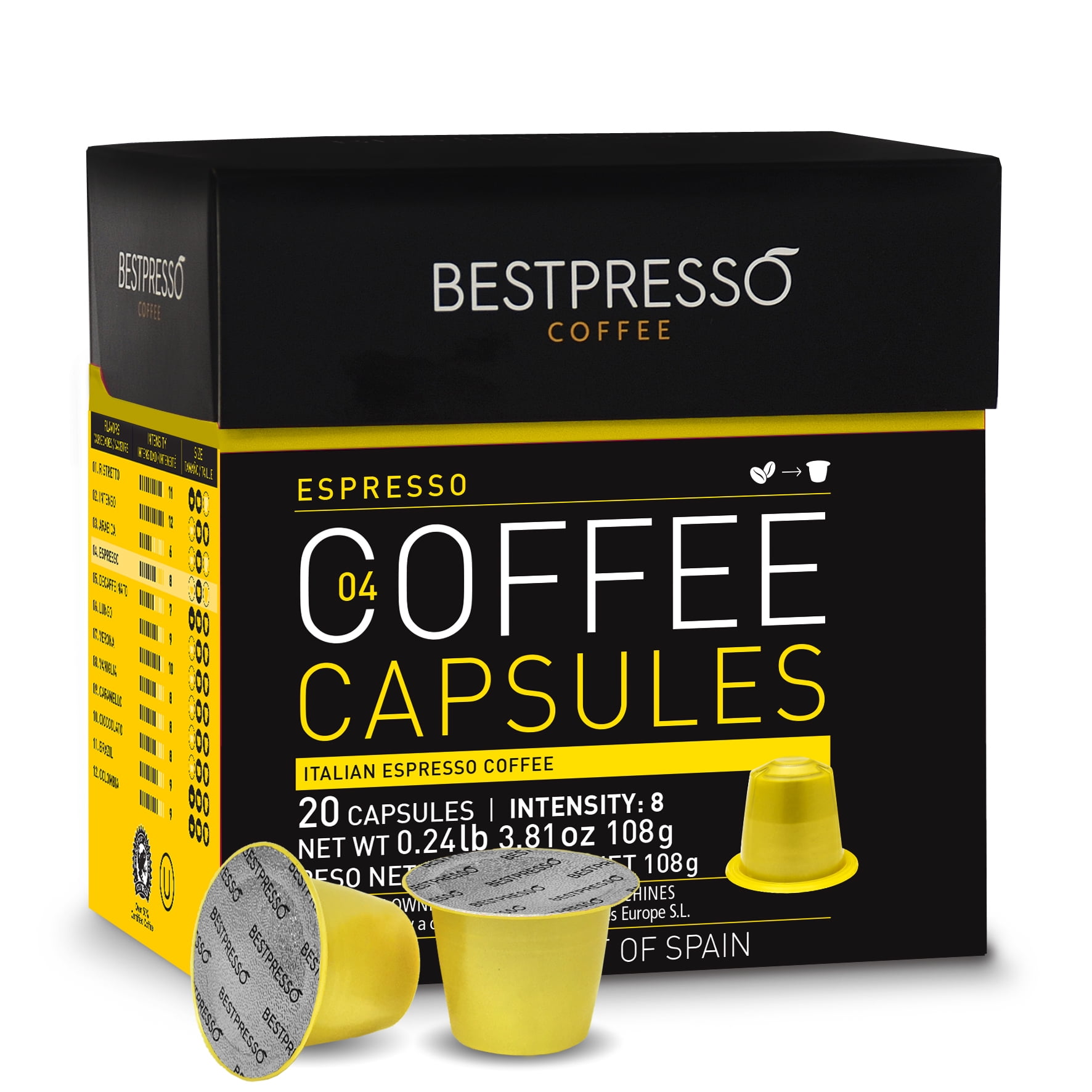 Nespresso Compatible Gourmet Coffee Capsules800 Pod Espresso Blend