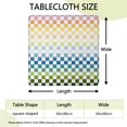 thumbnail image 2 of Colorful Gradient Checkerboard Checkered Pattern Square Fitted Tablecloth with Elastic Edge,Square Table Cover,Washable Elastic Table Cover for Home Kitchen Party Decor 34"x34", 2 of 6
