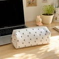 thumbnail image 2 of Pencil Case,Dot Patten Decor Simple Design Portable Zippered Pen Pouch for Office Desk Meeting Travel, 2 of 2