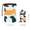 thumbnail image 5 of PhooArto Large Barrel Drawstring Makeup Bag, Colorful Dachshund Pattern Travel Cosmetic Bag Portable Make Up Organizer Bag, 5 of 6