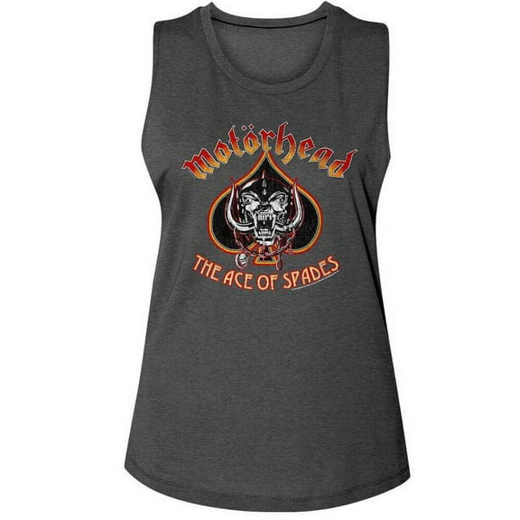 Motorhead Snaggletooth And Spade Charcoal Women's Muscle Tank Top T-Shirt