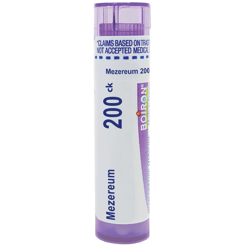Boiron Mezereum 200CK, Homeopathic Medicine for Sinus Pain Or Oozing, Crusty Skin Rash, 80 Pellets