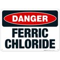 thumbnail image 1 of Danger Ferric Chloride Sign, OSHA Danger Sign, 10x14 Aluminum, 1 of 1