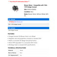 thumbnail image 2 of Blower Motor - Compatible with 1966 - 1970 Dodge Coronet 1967 1968 1969, 2 of 2