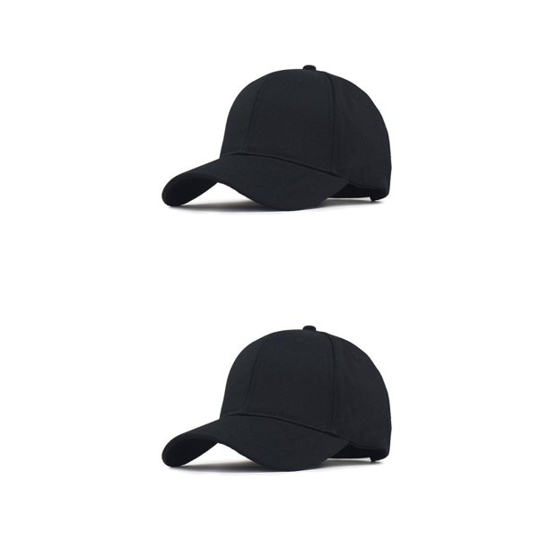 Jumpingount Gorra de béisbol de otoño para hombre, sombrero de moda con hebilla ajustable y ala parasol, sombreros deportivos, accesorio para Negro 2piezas