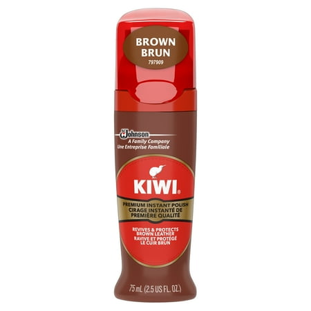 KIWI Color Shine Liquid Polish Brown 2.5 FL. OZ. (Best Shoe Polish For Military Shine)