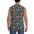 thumbnail image 4 of Fotbe Men's Colorful Mushrooms Print Men's Sleeveless Muscle Tank Tops Casual T-Shirts for Gym Workout Beach-Small, 4 of 8