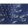 thumbnail image 4 of Ambesonne Navy Blue Quilted Bedspread Set 3 Pcs, Sailing Yacht Doodle, Queen Size, Dark Blue White, 4 of 5