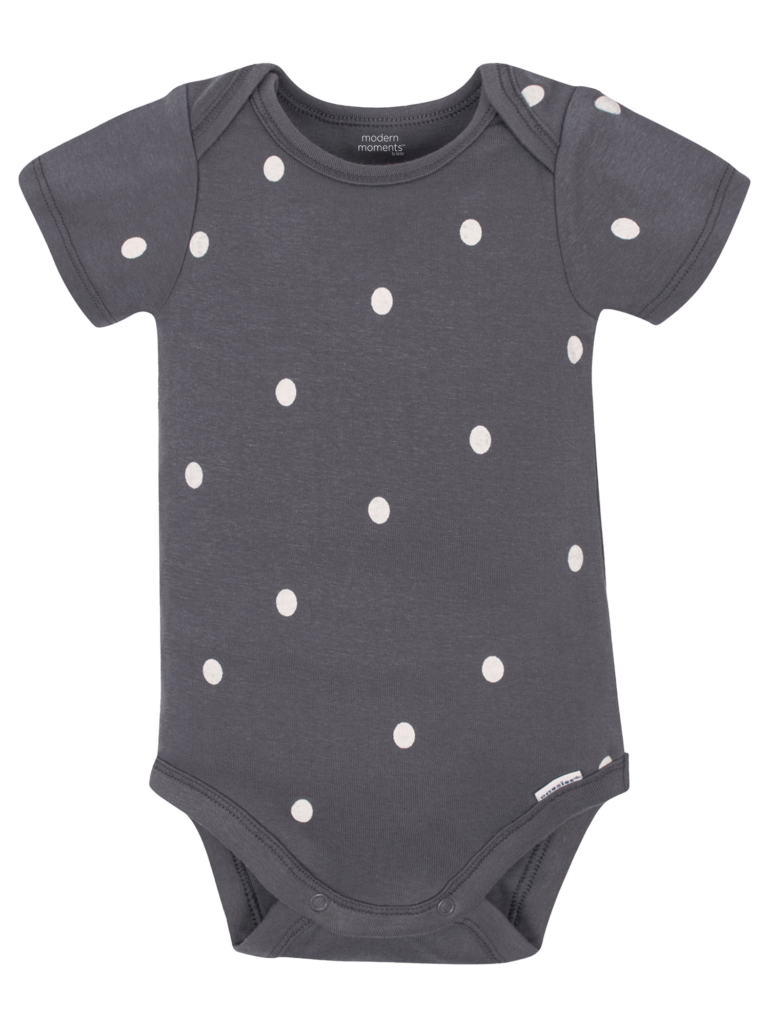 Modern Moments by Gerber Baby Girl Short Sleeve Onesies Bodysuits, 4-Pack, (Newborn-24 Months)