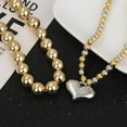 thumbnail image 7 of Chunky Heart Pendant Necklace for Women - Layered Faux Pearl Necklace Beaded Chain - Dainty Costume Accessories Jewelry Gift for Birthday Halloween Christmas Party, 7 of 7