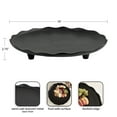 thumbnail image 3 of Kate and Laurel Alessia Modern Decorative Scalloped Round Footed Metal Tray, 16 Inch Diameter, Black, Transitional Food-Safe Cast Aluminum Pedestal Tray with Rough Texture and Deckled Edge, 3 of 8