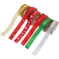 thumbnail image 5 of KAKOWELY 6 Rolls Christmas Ribbons Xmas Tree Decorative Ribbons DIY Xmas Gift Box Ribbons,236.22"X0.59"X0.04", 5 of 5